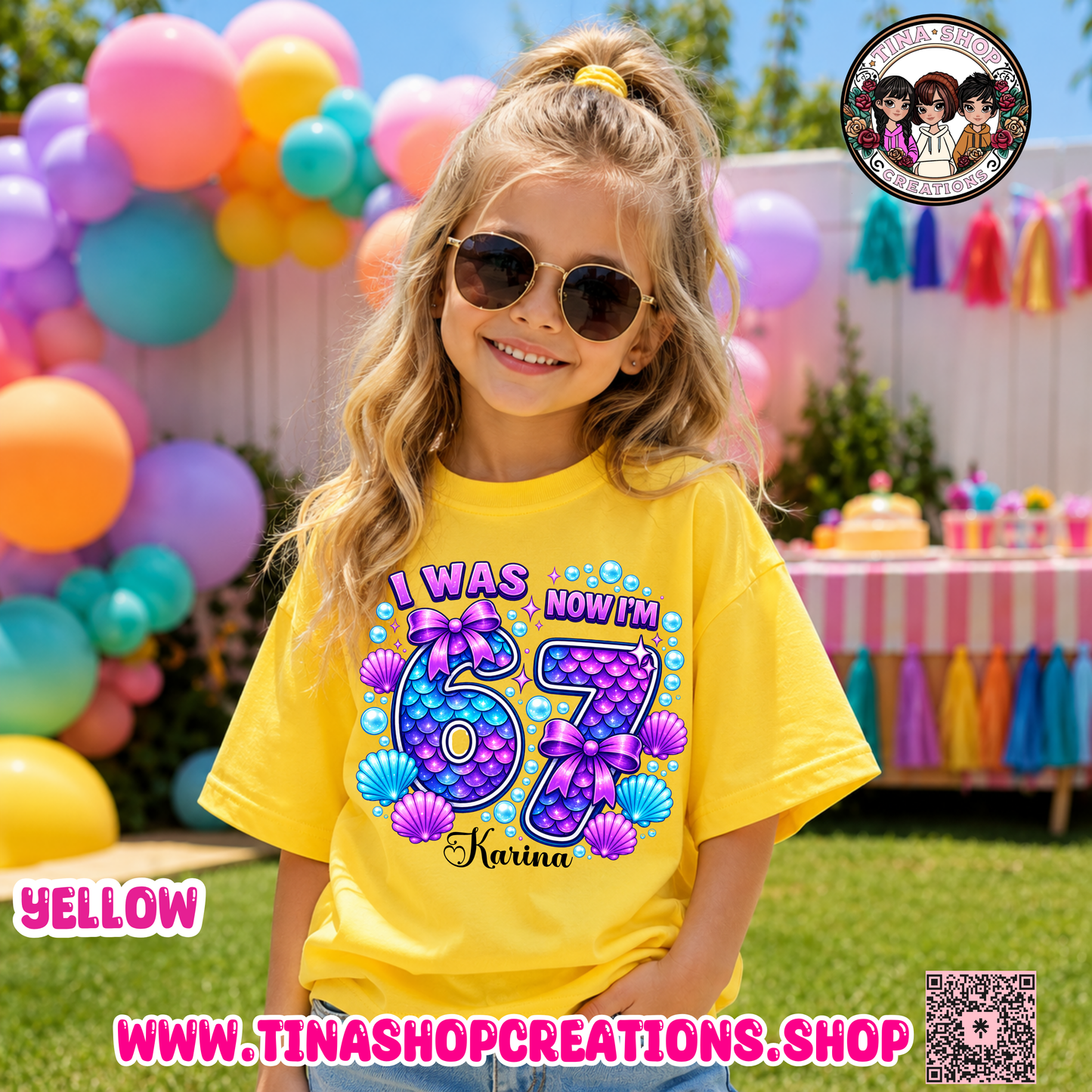 Mermaid 67 Birthday Shirt Girl