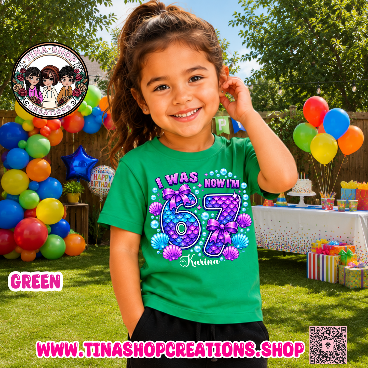 Mermaid 67 Birthday Shirt Girl