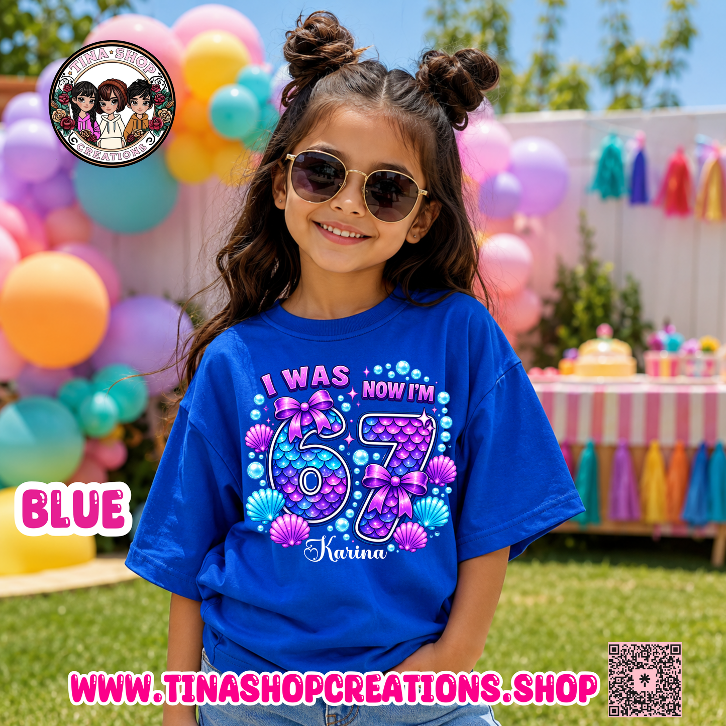 Mermaid 67 Birthday Shirt Girl
