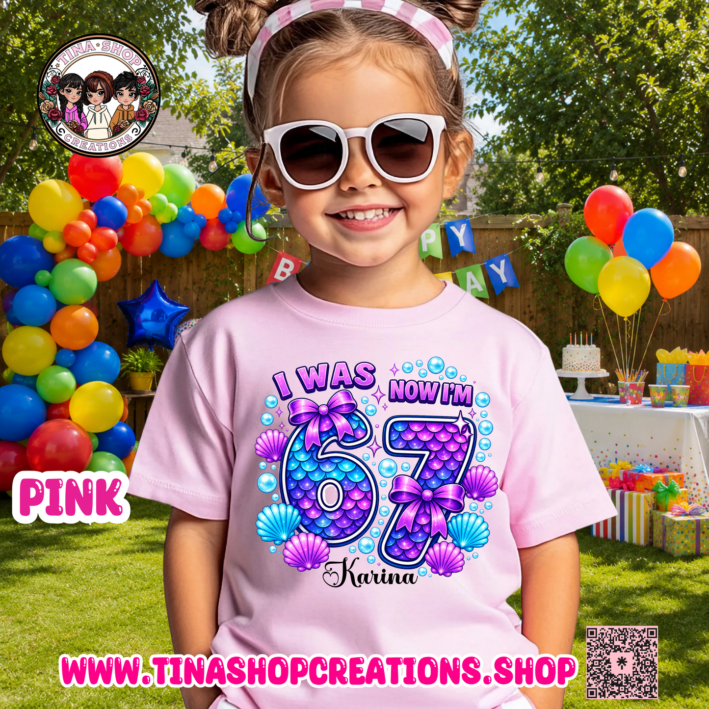 Mermaid 67 Birthday Shirt Girl