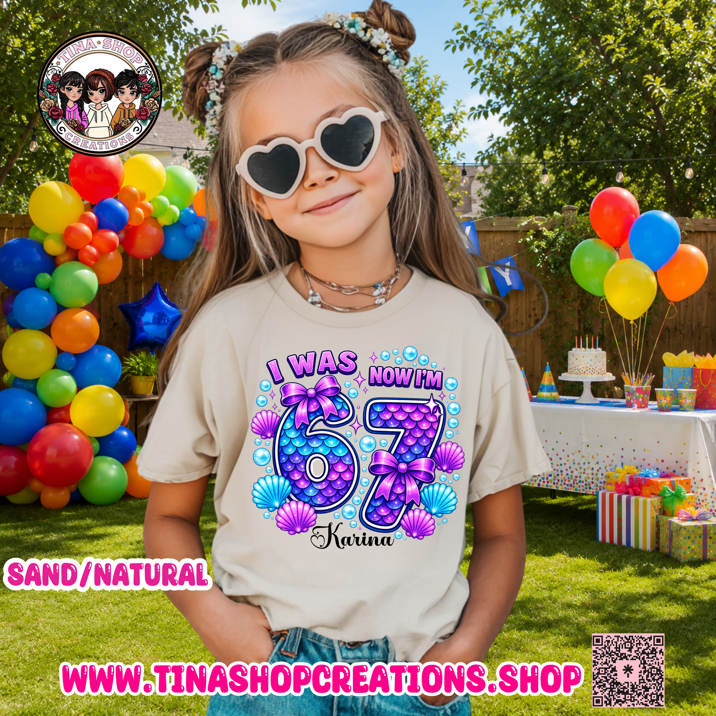 Mermaid 67 Birthday Shirt Girl
