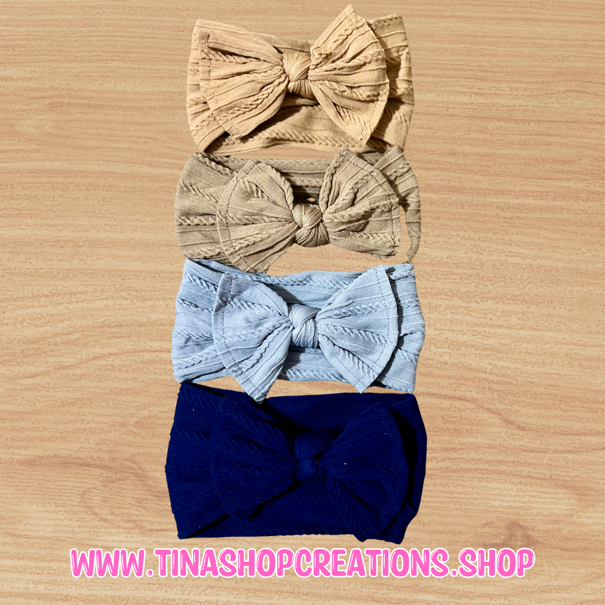 Versatile Cable Knit Headband for Baby - Comfortable and Stretchy, Boho Bow Headband, Neutral Headbands