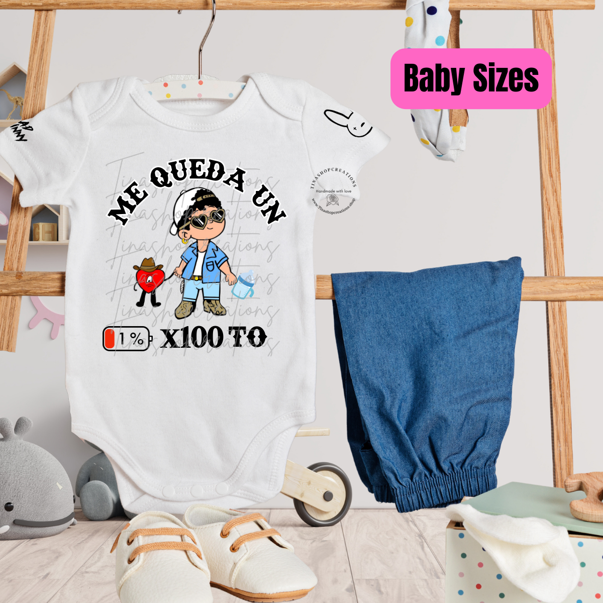 Me Queda un porciento -Combina con tu Mini - Inspirado en bad Bunny y Grupo Frontera, camisetas familiares a juego