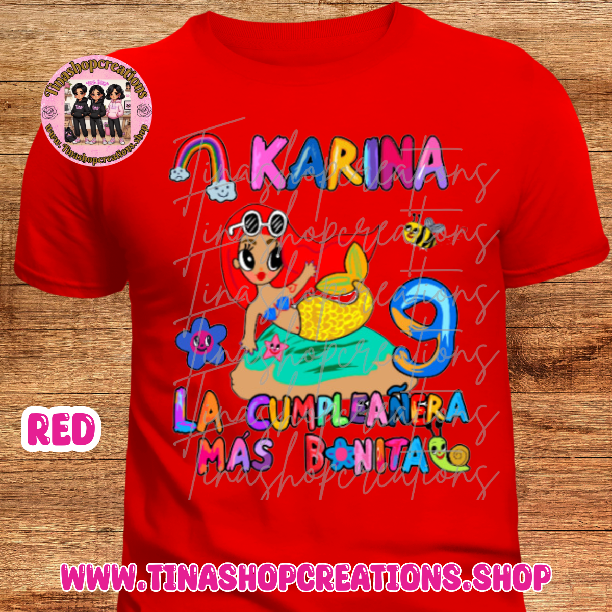 Camisa de cumpleaños de Sirenita inspirada en Karol G