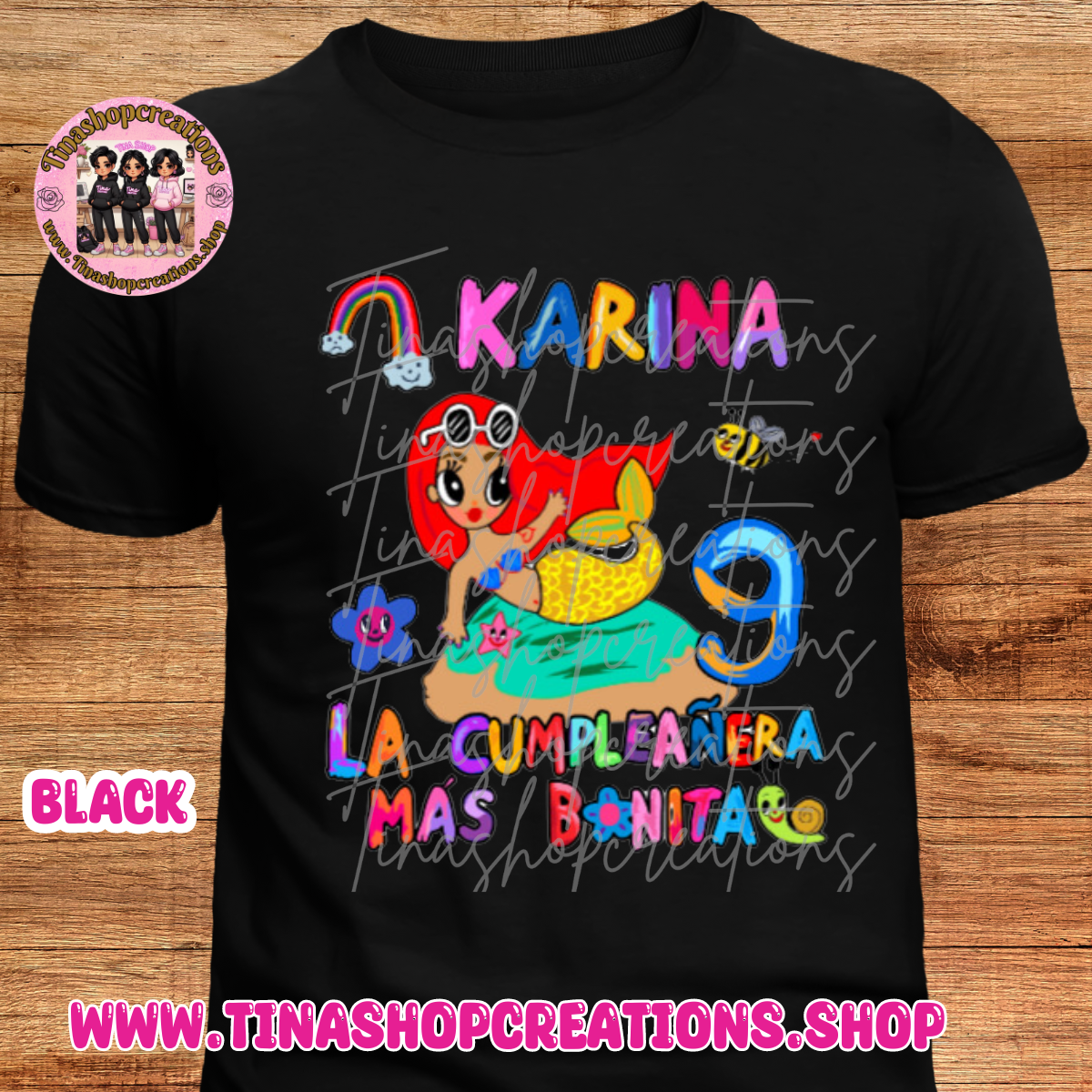 Camisa de cumpleaños de Sirenita inspirada en Karol G