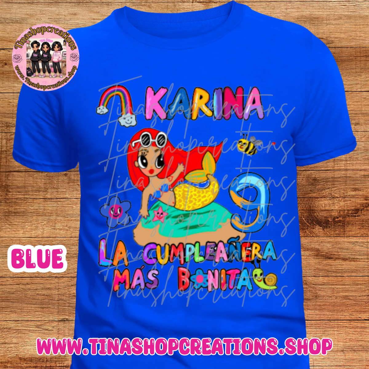 Camisa de cumpleaños de Sirenita inspirada en Karol G