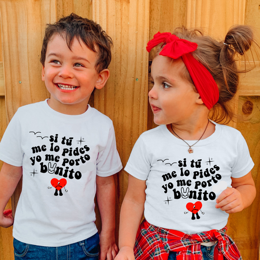 Si Tu me lo pides yo me porto Bonito Baby and Kids Clothes - Inspired by Bad Bunny's Un Verano Sin Ti